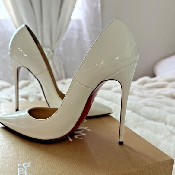 Christian Louboutin So Kate 120mm Size 36 White Patent Leather - Picture 3 of 8